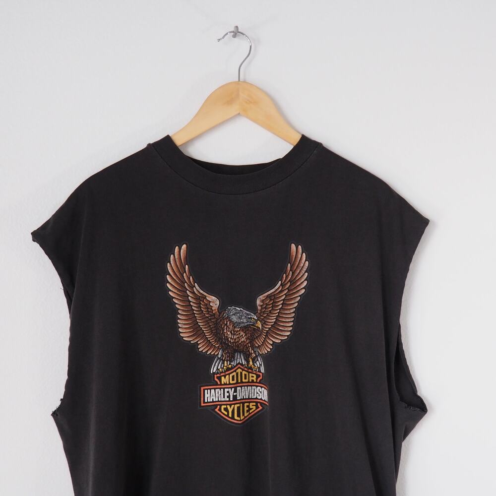Vintage Harley Davidson Cut-Off Shirt